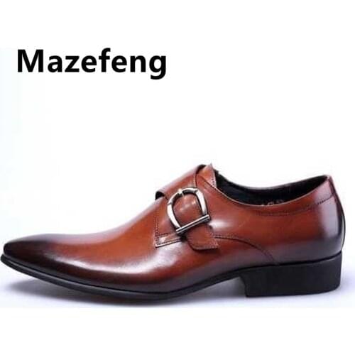 Men Fashion British Style Pointed Toe Wedding Business Leather Formal Dress Shoes Summer Flats Shoes Oxfords Men Plus Size 39-48