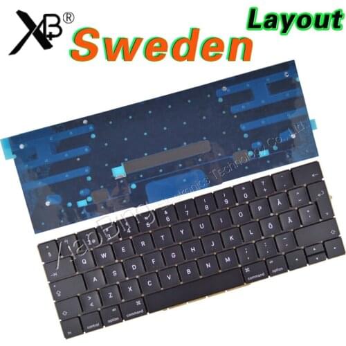 New A1707 Keyboard for Macbook Pro Retina 15'' A1707 Keyboard SE Swedish Sweden Backlight Backlit EMC3072 EMC3162 2016 2017Year