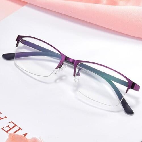 2021 Half-frame Myopia Glasses for Men and Women Myopia Glasses-1.0-1.5-2.0-2.5-3.0-4.0 Anti-blue Light Prescription Glasses