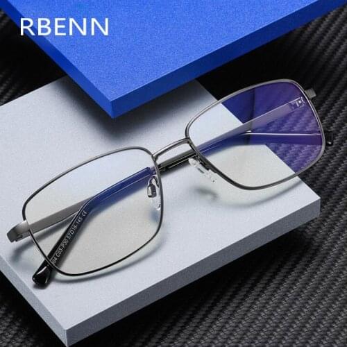 RBENN 2020 New Blue Light Blocking Business Glasses Men High Quality Anti Blue Light Computer Gaming Glasses Anti Headache UV400