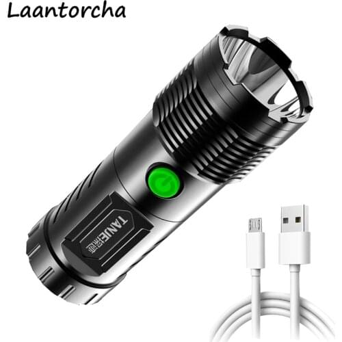 Portable Led flashlight Ultra Bright torch Waterproof Fixed focus Powerful flashlight Rechargeable 3 Modes Camping Flashlight