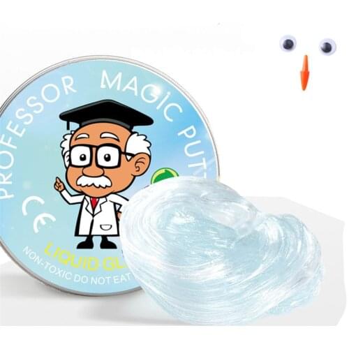 Transparent Slime Toys Never Dry No Borax Crystal Glue Plasticine Clay Kids Antistress Toy Supplies C5AF