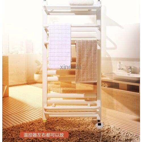 QSBL-01 Towel Warmer Low-Carbon Steel Heated Towel Rail Constant Temperature Electric Heating Drying Towel Rack 110V/220V