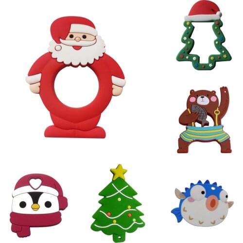 Silicone Teether Safety Cartoon Fox Shaped Baby Kids Food Grade Silicone Soother Teether Teething Chewable Pacifier