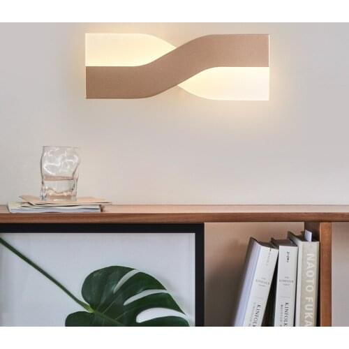 Post Modern Nordic Wall Lamp Bedside Living Room Study Aisle Backdrop Lighting Rotatable Sconce LED Light Home Hotel Decor