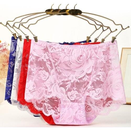 New womens underwear sexy lace no trace hip high waist female triangle underwear cotton ankle comfortable Panties women