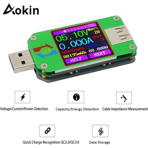 Um24 Um24c Voltmeter Ammeter For App Usb 2.0 Lcd Display Battery Charge Voltage Current Meter Multimeter Cable Measure Tester