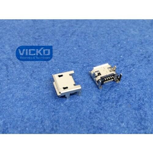 [VK]100pcs/lot! Micro USB Connector Jack Female Type 5Pin SMT Tail Charging socket PCB Board4