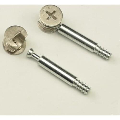 Sound Vibration Furniture Two-in-one Connecting Piece Woodworking Screw Assembly Slat Bed Wardrobe Nut Eccentric