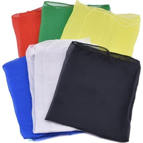 6pcs 30*30cm Change Color Silk Scarf Magic Tricks Stage Close Up Magia Silk Scarf Magica Mentalism Illusion Gimmick Props