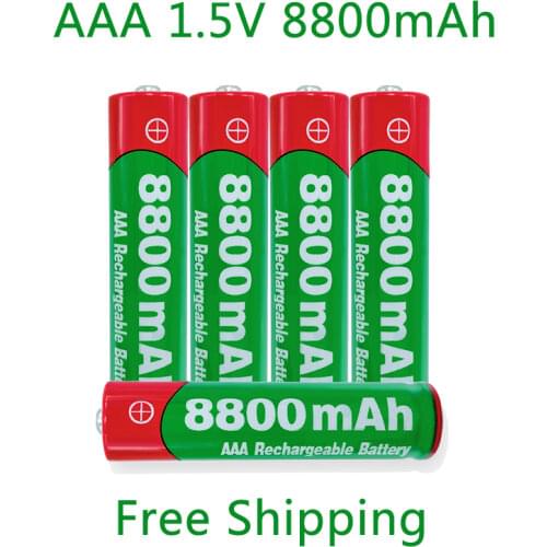 New 1.5V AAA rechargeable battery 8800mAh AAA 1.5V New Alkaline Rechargeable battery for led light toy MP3 long life