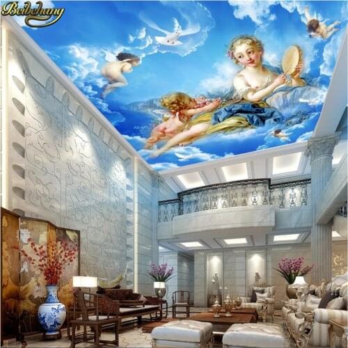 Beibehang Custom Photo Wallpaper Large Frescoes Fairy Eros Angels Clouds Chinese Songs European Zenith Mural papel de parede