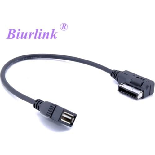 Biurlink Car Media Interface Ami to USB Audio Cable Adaptor for Volkswagen Audi A3 A6 A8 Q3 Q5 Q7