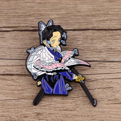 BG1506 Japanese Anime Demon Slayer Cartoon Brooch Pin for Women Brooch Badge Pin Metal Collar Brooches for Women Men Jewelry
