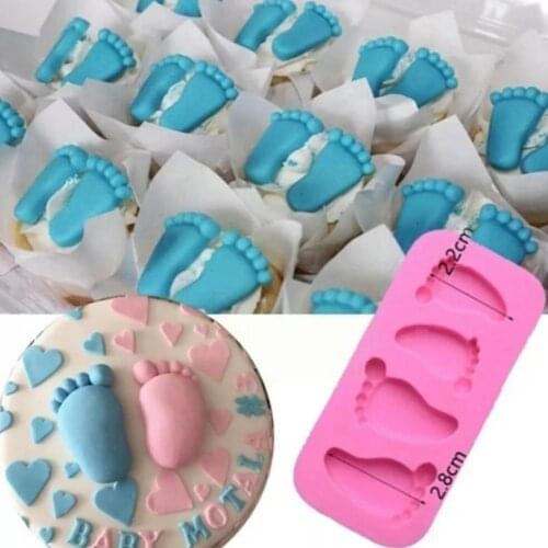 Baby Feet Silicone Mold Chocolate Fondant Cake Decoration Pudding Tools Mold Baking Bakeware Bake Z9A9
