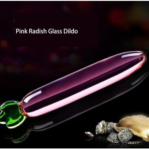 Radish Crystal Glass Dildo Wands Anal Penis G-spot Clitoral Stimulation Adult Sex Products for Women or Men Female Masturbation