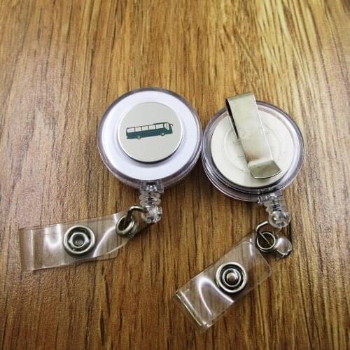 Bus ID Badge Reel for Docter Nurse Teacher Student retractable recoil id badge holder work fun