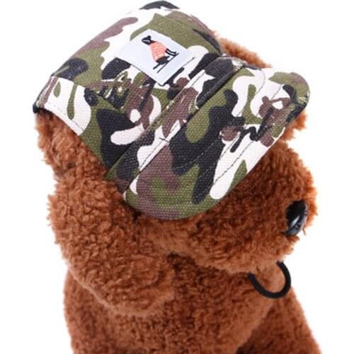 Pet Dog Cap Small Pet Summer Canvas Cap Dog Baseball Visor Hat Puppy Outdoor Dogs Hats Pet Supplies