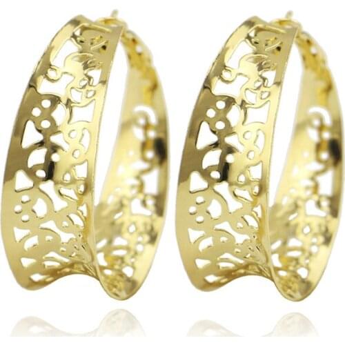 Ring Flower Bloom Earrings Hollow Hoop Woment Iced Out Bling Charm Trendy Jewelry PCE06