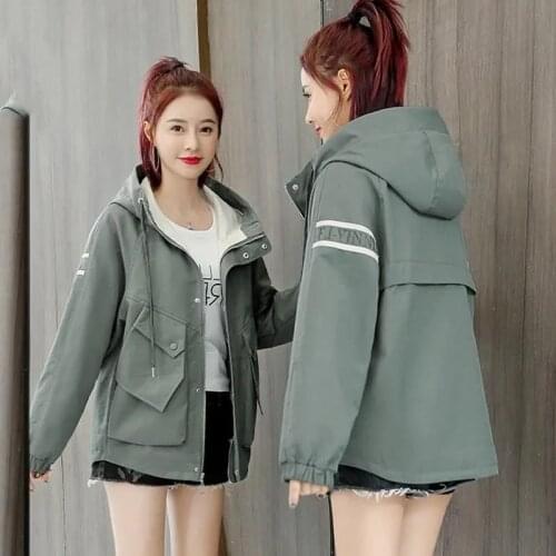 New Jackets Casaco Feminino Casual Outerwear Female Women Windbreaker Coats Loose Bf Harajuku Overcoat Spring Autumn Jacket Coat