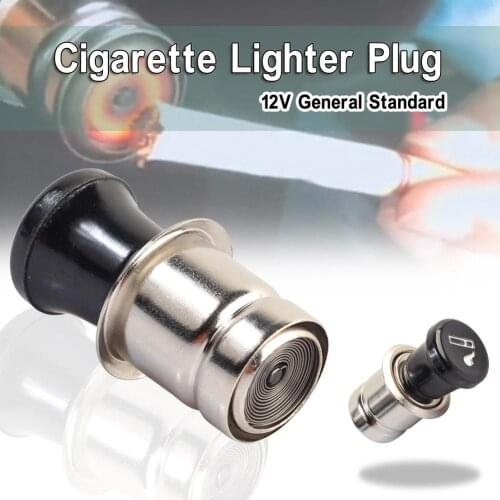 Metal Universal 12V Cigar Cigarette Lighter Socket Power Plug Outlet Parts for Auto Car Truck
