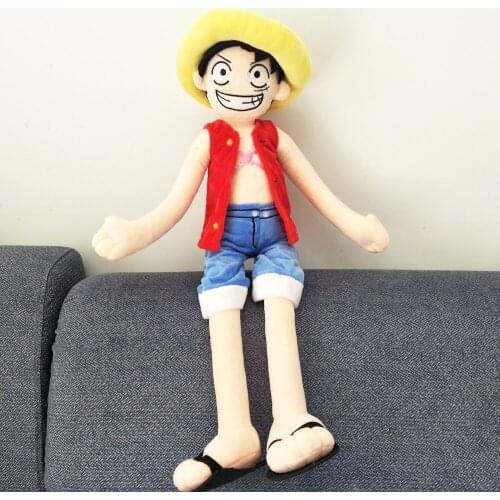 Cartoon Pirate king lufei children plush toy cartoon big size birthday gift baby stuffed toy