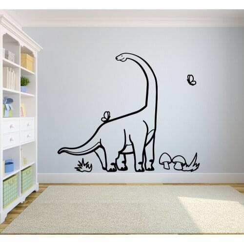 Long Neck Dinosaur Wall Decal Kids Boys Bedroom Nursery Play Zone Interior Decor Vinyl Window Stickers Creatives Wallpaper Q415