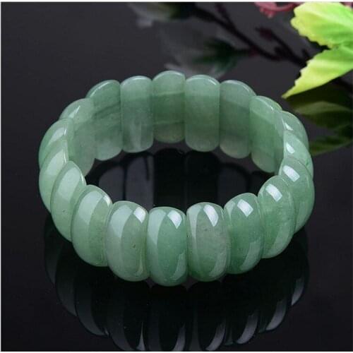 Natural Dong ling green jade bracelet jade hand row bangle mens jade bracelet health care gemstone bracelet for women