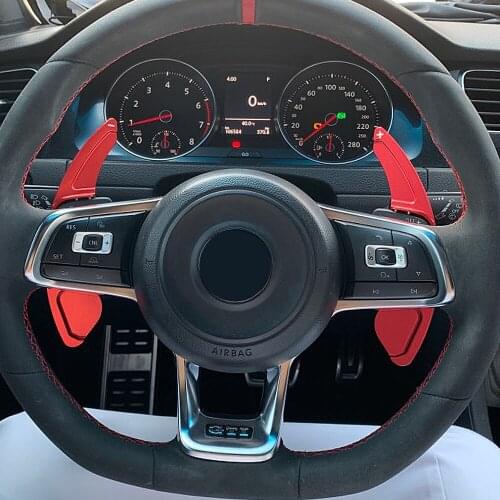 New Aluminum Steering Wheel Shift Paddle Extension Shifter Replacement For VW Golf7 Golf 7 GTI R MK7 Scirocco 2015 Accessories