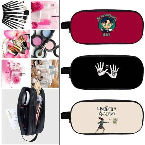 3D Print The Umbrella Academy Pencil Case Stationery Bag for Students Kawaii Penbag Man Woman Cosmetic Bags Cartoon Makeup Bag