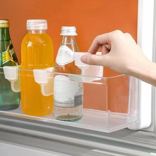 4Pcs Refrigerator Partition Divider Adjustable Sorting Partition Board Kitchen Free Combination Snap Type Separation Organizer
