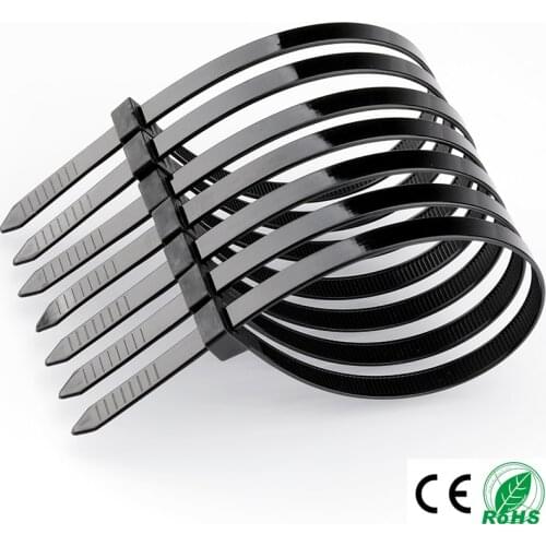 100PCS Self-Locking Plastic Nylon Wire Cable Zip Ties Fasten Loop Black Cable Ties 3*200mm3*150mm4*200mm4*250mm5*200mm5*300mm