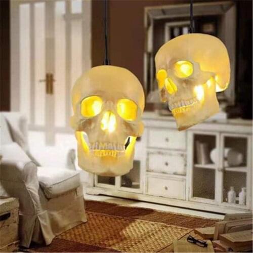 Northern Europe Post Modern Skull Light Restaurant Lamp Coffee Shop Lamp Clothing Shop Lamp Free Shipping LED Bulbs Cord Pendant
