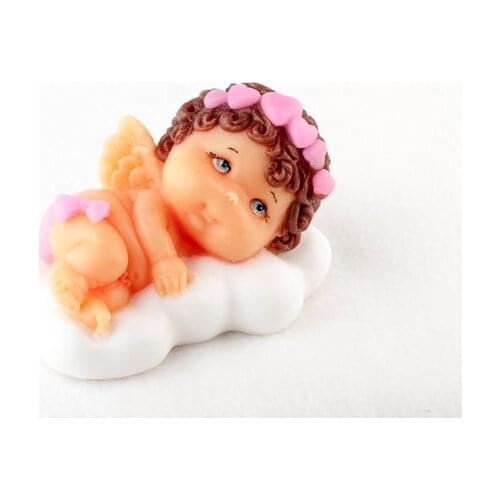 Angel with hearts on the cloud candle mould silicone soap mold christmas gifts cake decorating mold