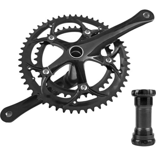 Bike Chainset Sturdy Hollow Bicycle Crankset Replaceable Bike Reparing Accessory for 39-53 Gears