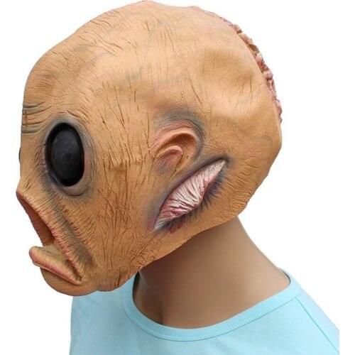 Xmas Alien Head Cover Movie Theme Mask Cos Ghost Mask Horror Adult Scary Latex Headgear