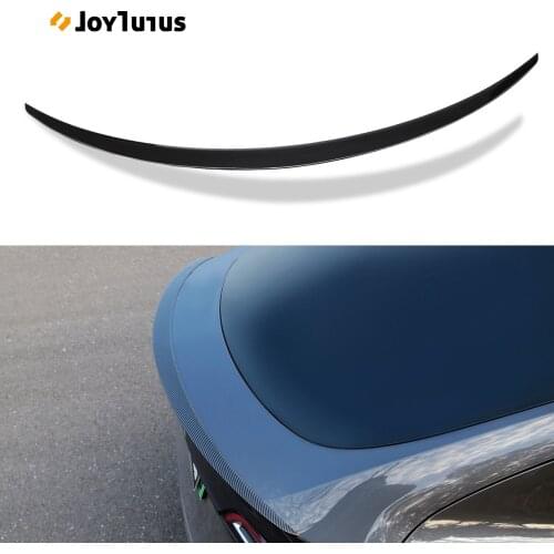 Rear Trunk Spoiler For Tesla Model Y 2021 Rear Trunk Lip Carbon Fiber ABS Wing Spoiler Car Styling