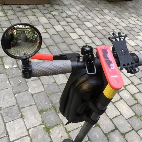 Bike Back Mirror Cycle Strap Reflex Rear View Scooter Rearview Mirror For Xiaomi Mijia M365 Ninebot ES1 ES2 Scooter Qicycle EF1