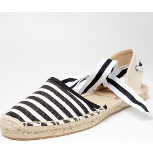 Dropshipping Canvas Espadrille Women Flats Ankle Strap Hemp Bottom Fisherman Shoes for 2018 Spring/Autumn Women Loafers