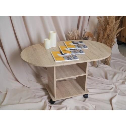 Coffee Tables with Wheels Loft Series Convertible Coffee Tables Wooden for the Living Room Sofa Side Table White 96.5x59x55 cm