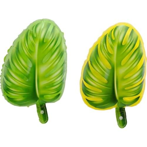 50pcs Animal Jungle Palm green Tree Leaf Balloon foil balloon Birthday party balloons Inflatable Ballon Safari Party Decor Globo