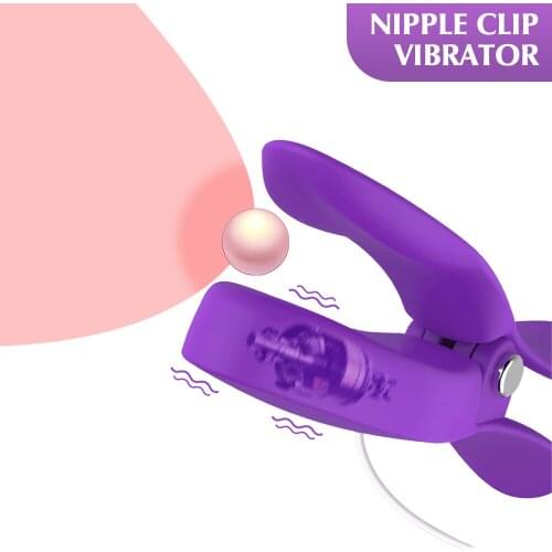 10-Frequency Vibration Nipple Clip Breast Massager Nipple Massage Stimulator Female Masturbation Tool G-spot Clitoral Stimulator