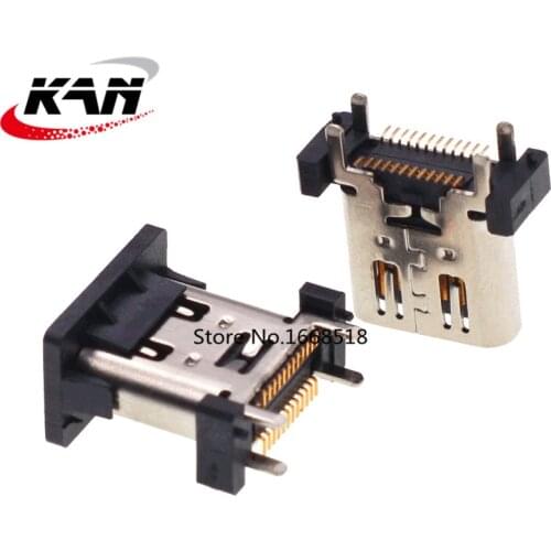 10pcs TYPE-C female socket 24P 180 degree vertical SMT four-pin plug-in board L=10.0 female 3.1USB fast charging interface