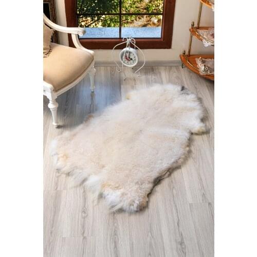 100% Real Sheepskin Wool Carpets for Living Room Bedroom Area Rug Luxury White Fur Warm Shaggy Carpet Super Soft Chair Cover Mat