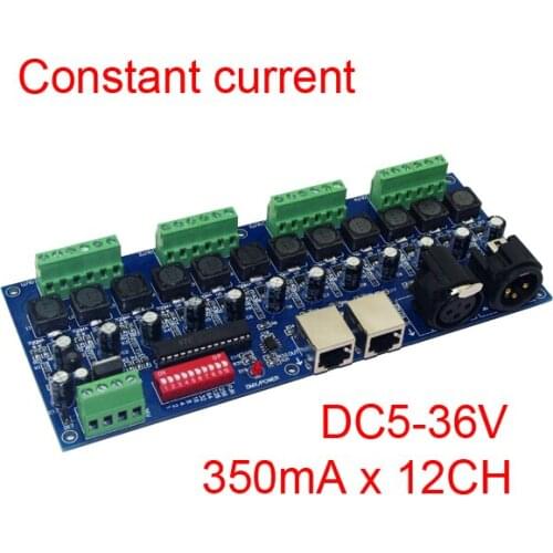 12CH DMX CC decoder;DC5-36V input;12CH*350mA/12CH*700mA output