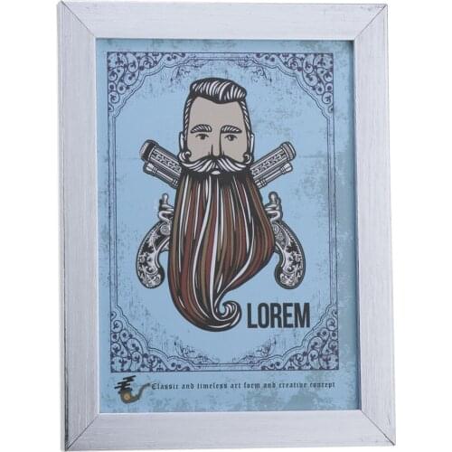 7pcs Hair Beauty Salon Wall Home Decor Poster Picture Barber Shop Photo Decoration Frame