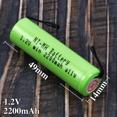 1.2V AA rechargeable battery 2200mah for Philips HQ6095 HQ6695 HQ6920 HQ665HQ686 HQ6849 HQ6070 hq6071 shaver razors battery