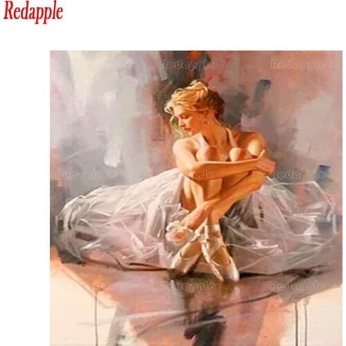 5D DIY Diamond Painting Abstract art, elegant dancing woman Full Square Round Drill Embroidery Cross Stitch Home Decor mosaic