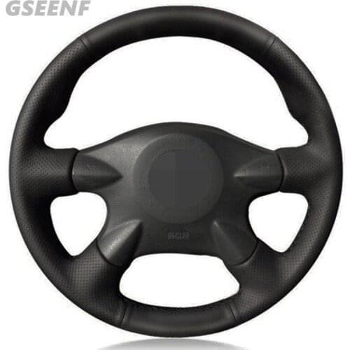 Car Steering Wheel Cover For Nissan X-Trail (T30) Almera (N16) Paladin Renault Samsung SM3 Black DIY Artificial Leather