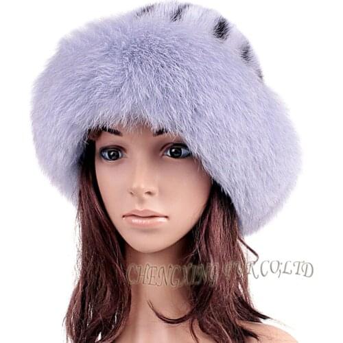 CX-C-156C Top Quality Fox Fur Mink Fur Women Wholesale Winter Hat